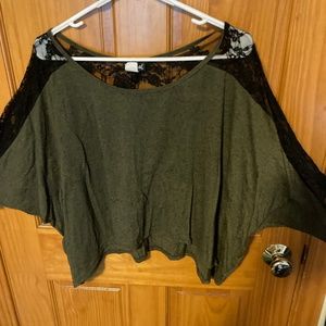 Wet Seal Laced Flowy Crop